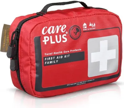 Produktbild von Care Plus Family, Reise-Erste-Hilfe-Set, Rot, Stoff, Reißverschluss, 210 mm, 50 mm