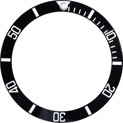 Produktbild von Uhr Armbanduhr Aluminium Material Loop Lünette Einsatz Ring Ersatzteil (schwarz)