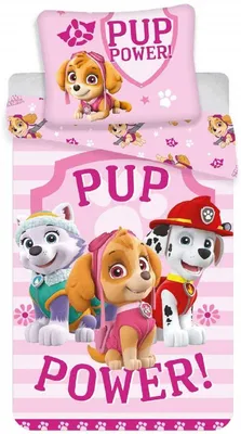 Produktbild von Paw Patrol Bettwäsche Set rosa 135x200cm 80x80cm