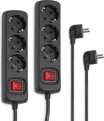 Produktbild von Hama 00137396, 1,4 m, Drinnen, Schwarz, 3 AC-Ausgänge, 230 V, 3500 W