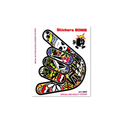 Produktbild von ABARTH Sticker Hand-Design 10 x 12 cm, leuchtende Farben, langlebig, für Auto & Motorrad