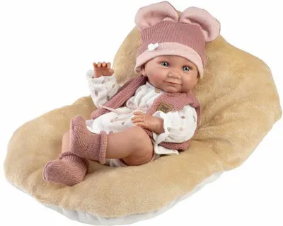 Produktbild von Nica Vinyl Babypuppe mit Kissen 40cm