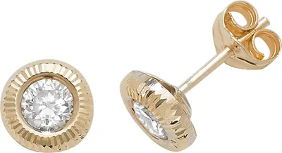Produktbild von Chice 9 Karat (375) Gold Damen - Paar Ohrstecker mit Zirkonia - 7mm*7mm; TRS21219KY