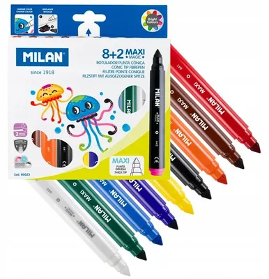 Produktbild von MILAN Magische Dicke Marker für Kinder, 10er Set