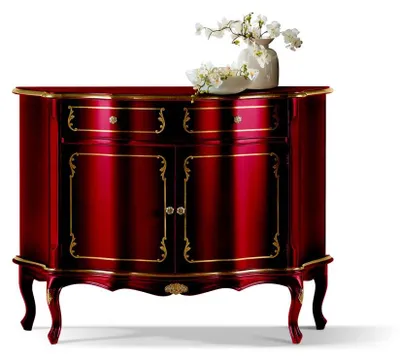 Produktbild von Luxus Italienische Holz Möbel Kommode Rot Buffet Schrank Wohnzimmer Möbel