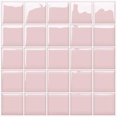 Produktbild von 24Supply Klebefliesen – 10 Stück – Glänzend – Rosa – 25,4 x 25,4 cm