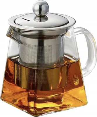 Produktbild von Teekessel aus hitzebeständigem Glas mit herausnehmbarem Teesieb für die Zubereitung von losem Tee