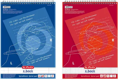 Produktbild von 2x Herlitz Collegeblock / DIN A4 / für Rechts & Linkshänder / liniert + kariert