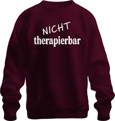 Immagine prodotto di Untherapeutic funny saying sarcastic humour gift unisex sweatshirt pullover, Burgundy, XL