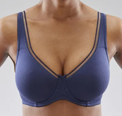 Produktbild von PETITE FLEUR Minimizer-BH marine+weiß Größe 75 Cup D