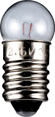 Produktbild von Goobay Kugelförmige Lampe Sockel E10 11,5x24mm 3,5V 0,7W klar, 1 Stück