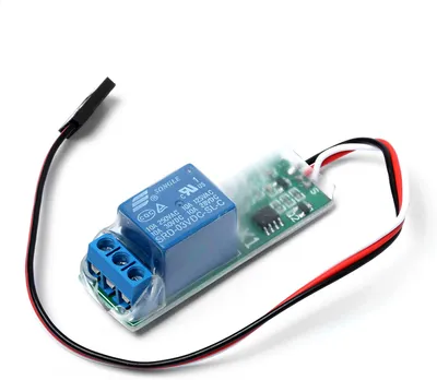 Produktbild von Elektronischer PWM-Relais-Schalter K1 1CH für RC Modellbau | Helligkeitssteuerung für Navigationslichter | Unterstützt 5-9V, 10A, 30V DC, Blau, Metall