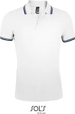 Immagine prodotto di SOLs 00577 | Polo da uomo Pasadena - Colore: Bianco/Navy - Taglia: 3XL
