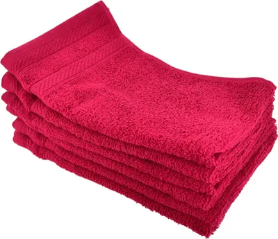 Produktbild von Set UNI Frottee-Handtücher burgunderrot 30x50 cm - 6 Stück