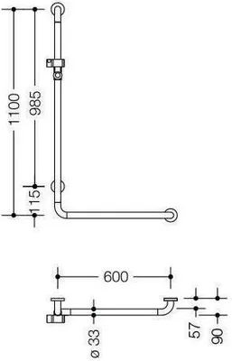 Produktbild von HEWI 801.33.216 84 Winkelgriff m.Br.H.Stg. Ser 801,