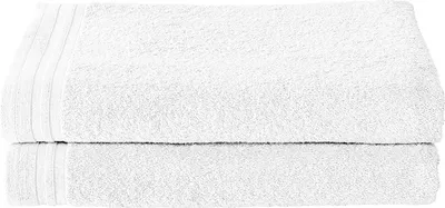 Produktbild von badetücher 140 x 70 cm Baumwolle weiß 2 Stück