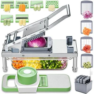 Produktbild von Gemüseschneider mit 10 Klingen und Behälter