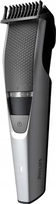 Zdjęcie produktu dla Philips BEARDTRIMMER Series 3000 Trymer do brody z precyzyjnymi ustawieniami długości co 0,5 mm, Zmywalny, Nie wymaga konserwacji — nie trzeba smarować, AC/Baterry, Szary, Metaliczny, Srebrny