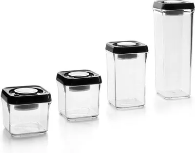 Obrázek produktu pro Čtvercová stohovatelná nádoba VACUÜM o objemu 500 ml, nerezová ocel