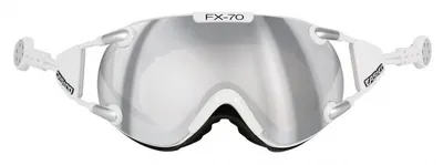 Image de Masque de ski CASCO FX70 Carbonic White - Blanc miroité Taille normale