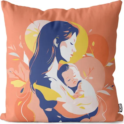 Produktbild von VOID Mutter Liebe Kind Geburt Geschenk Kissenbezug Kissenhülle Polyester wasserfest Outdoor Indoor