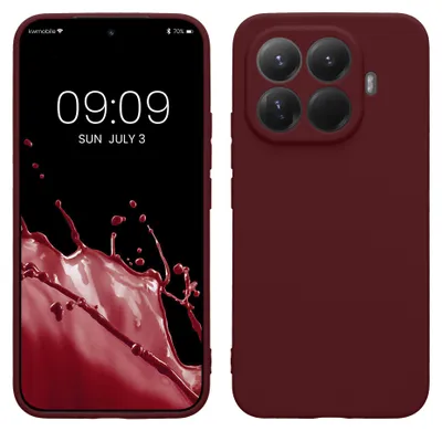 Produktbild von kwmobile Handyhülle für Xiaomi 15T Pro Hülle - weiches Handy Silikon Case - Schutzhülle Cover - Bordeaux Violett