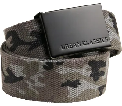 Productafbeelding van Urban Classics uni canvas riemen, per pak, meerkleurig (grijs camouflage/zwart)