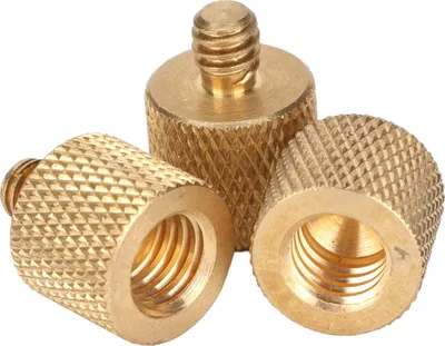 Obrázek produktu pro 3 kusy měděného 1/4palcového konektoru na 3/8palcový vnitřní šroub mikrofonního adaptéru pro stativové držáky mikrofonů fotoaparátů