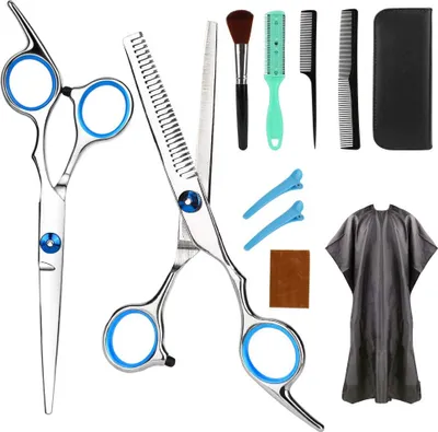 Produktbild von MEIYOU Haarschere, Profi Haarschere Sets, Edelstahl Friseurscheren Friseurscheren aus Edelstahl zum Ausdünnen und Strukturieren, Modellieren Professionelle Friseur-Sets