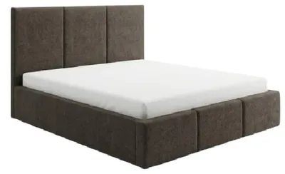 Obrázek produktu pro Čalouněná postel 180x200 EABNA s úložným prostorem - tmavě hnědá