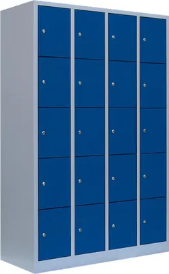 Produktbild von Schließfachschrank Wertfachschrank Fächerschrank Spind 20Fächer grau/blau 520541