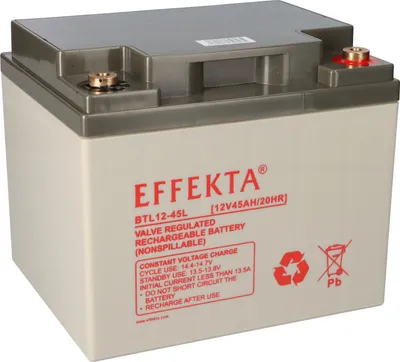 Image de Effekta BTL 12-45L Batterie au plomb non tissé AGM VRLA 12V 45Ah