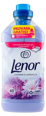Produktbild von Lenor Lavendel und Kamille Weichspüler 40 Waschgänge, für Frische und langanhaltende Weichheit, 8x1l