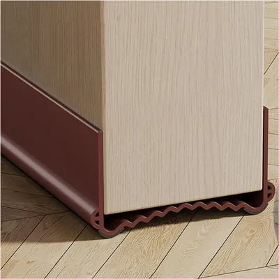 Obrázok produktu pre Tesnenie pre Dvere 100 cm, Samolepiace, Dvojité Tesnenie, Zvuková a Tepelná Izolácia, Hnedé, Šírka 5.5-8 cm