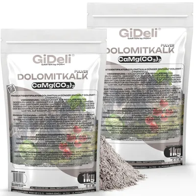 Produktbild von Dolomitkalk 2kg Rasenkalk Moosentferner Gartenkalk Magnesium Calcium pH GiDeli