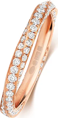 Image de Bague de Mariage/Alliance Femme 1mm Demi Confort Or Rose 750/1000 et Diamant Brillant 0.80 Carat G - VS, 50 (15.9); TRS3687018KRRSK