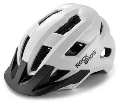 Image de Casque de vélo pour enfants Rockbros LK-67 avec visière amovible, 54–58 cm, blanc
