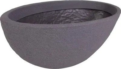 Image de Pot à plantes ovale Stone 70x40cm Gris