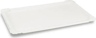 Produktbild von 125x BIONATURE Pappteller aus Frischfaser 23 x 33 cm fettdicht weiß