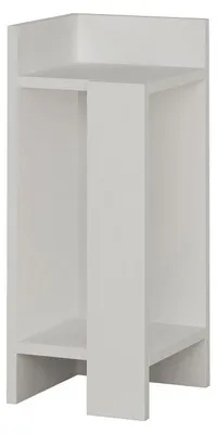 Image de Table de chevet en bois "Elos Left" – 25 x 27 x 60 cm – Blanc