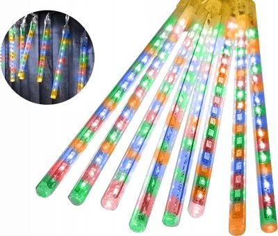 Produktbild von Led-Laternen Meteore: Fallender Schnee 8X50Cm Mehrfarbig Weihnachtsdekoration