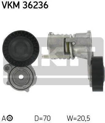 Produktbild von SKF Spannrolle für Keilrippenriemen für Ford Focus Volvo C30 C70