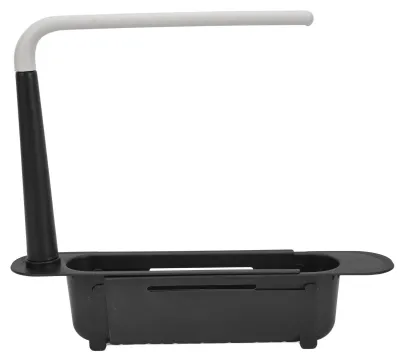 Teleskop-Spülen-Organizer, verstellbar, 32-45 cm, schwarz