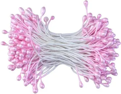 Image de Lot de 144 fleurs artificielles en plastique, diamètre 55 mm. Idéal pour la décoration, les mariages, l'artisanat et les compositions florales. Couleur : rose pastel