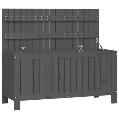 Image de vidaXL Coffre de jardin Gris 115x49x60 cm Pin massif