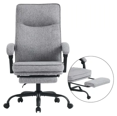 Obrázok produktu pre Kancelárska stolička s látkovým čalúnením, sivá farba - ergonomická, nastaviteľná opierka chrbta - nosnosť 150 kg