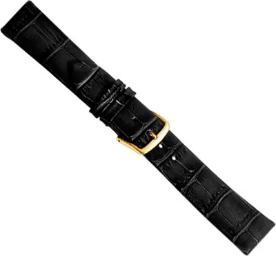 Produktbild von Louisiana Clip Ersatzband Uhrenarmband Kalbsleder schwarz 20460G, Stegbreite:18mm