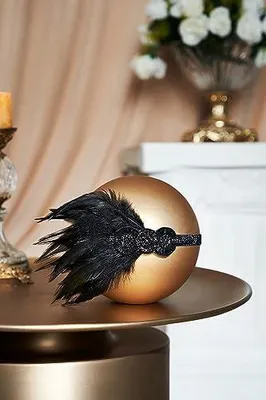 Produktbild von Damen-Stirnband im Stil der 1920er mit Feder für Gatsby-Kostüme und Flapper-Accessoires