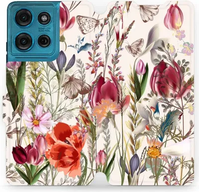 Produktbild von Handyhülle mit klappe für Motorola Moto G75 5G, Mobiwear Book, Blumenstrauß