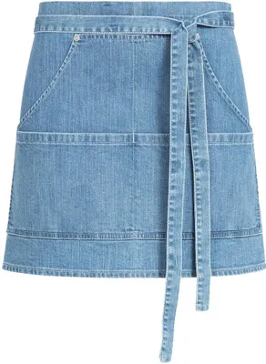 Produktbild von Greiff GASTRO MODA Service Vorbinder 77x40cm Baumwollmix Stretch ® Hellblau Denim Jeans uni